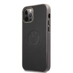 Tagakaaned BMW Apple iPhone 12/12 Pro 6.1' Signature Leather Embossed Logo Hard Case Black