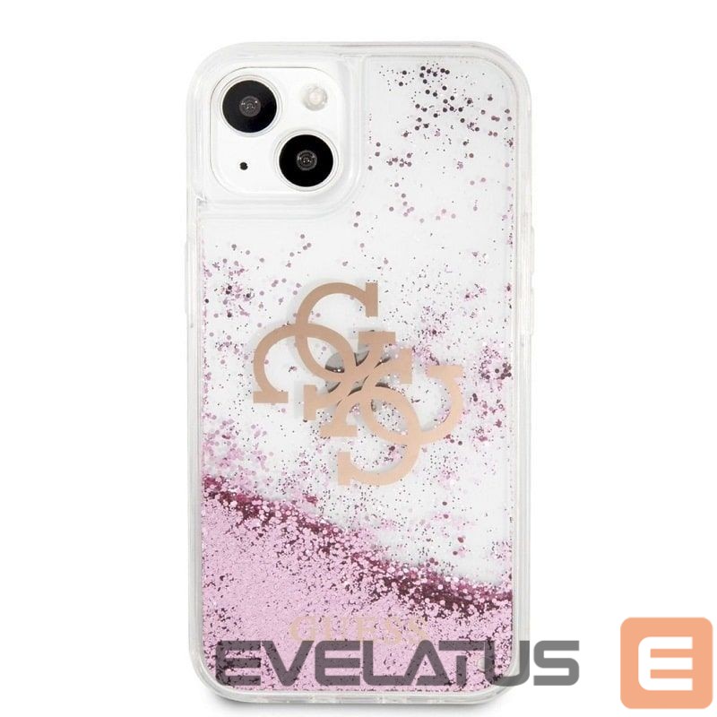 Tagakaaned Guess iPhone 13 Mini Liquid Glitter Pink Case Transparent
