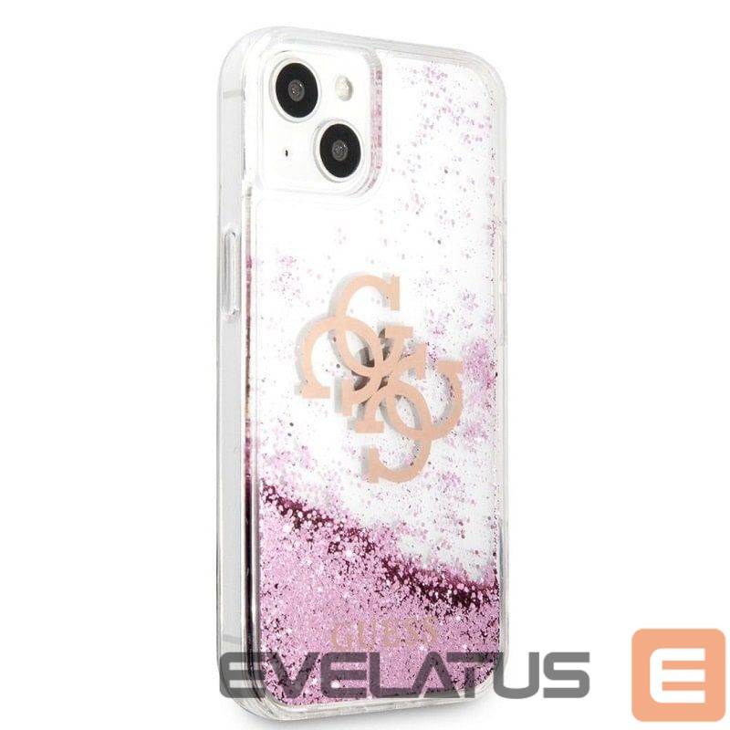 Tagakaaned Guess iPhone 13 Mini Liquid Glitter Pink Case Transparent