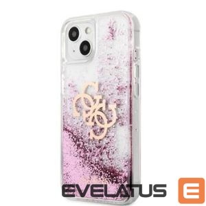Tagakaaned Guess  iPhone 13 Mini Liquid Glitter Pink Case Transparent