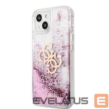 Tagakaaned Guess iPhone 13 Mini Liquid Glitter Pink Case Transparent