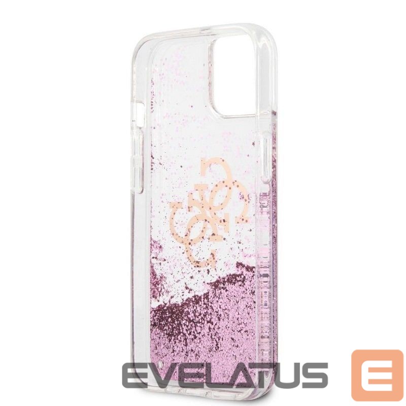 Tagakaaned Guess iPhone 13 Mini Liquid Glitter Pink Case Transparent