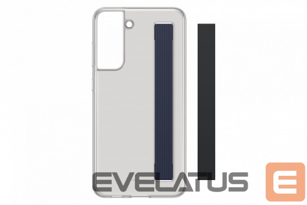 Tagakaaned Samsung Galaxy S21 FE Clear Strap Cover Case Dark Gray