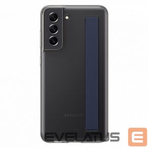 Tagakaaned Samsung  Galaxy S21 FE Clear Strap Cover Case Dark Gray