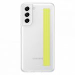 Tagakaaned Samsung  Galaxy S21 FE Clear Strap Cover Case White