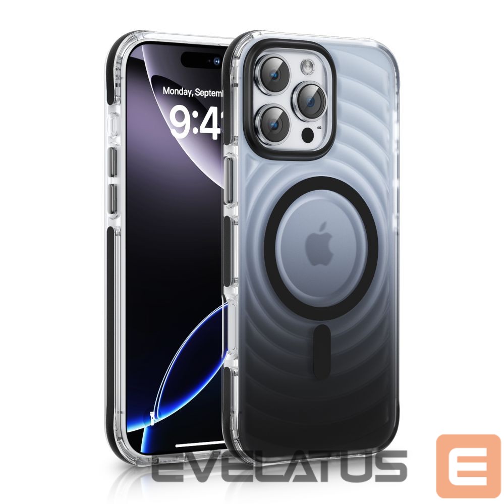 Tagakaaned Evelatus Apple iPhone 15 EchoWave Clear MagSafe Black