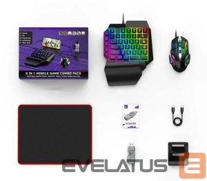Muu arvutitarvik Saitake  M9 5in1 Mobile Game Station Adapter with usb keyborard / usb mouse / pad / phone holder Grey