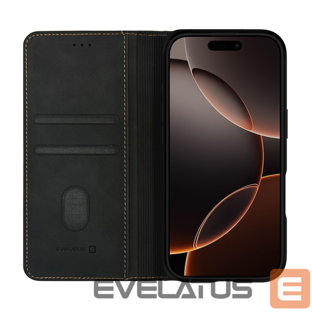 Tagakaaned Evelatus Apple iPhone 17 Pro Book Case Black