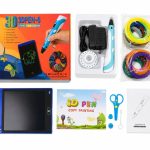 Mänguasjad iLike  Melt 3D Pen Kit Box Complete Set For 3D Printing Pen, 3D PEN-7-1 Set with Stencils 5m x 20 Colors Blue
