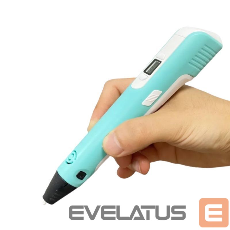 Mänguasjad iLike 3D Pen-3 with LCD display and 10 stencils Blue + Plastic set: 20 colors of 10 meters 200 meters Blue
