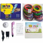 Mänguasjad iLike  3D Pen for Kids, 3D Printing Pen Printer with 150ft PLA Filament Refills, 3-Dimensional Drawing Craft Art Set 5m x 30 Colors Pink