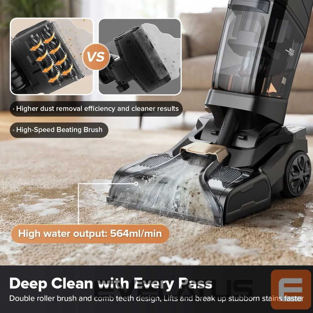 Tolmuimeja Lubluelu X3 Carpet Cleaner with 1000W Motor, Dual Brush System and 2-in-1 Cleaning