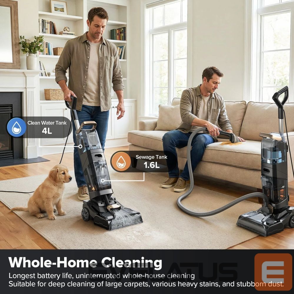 Tolmuimeja Lubluelu X3 Carpet Cleaner with 1000W Motor, Dual Brush System and 2-in-1 Cleaning