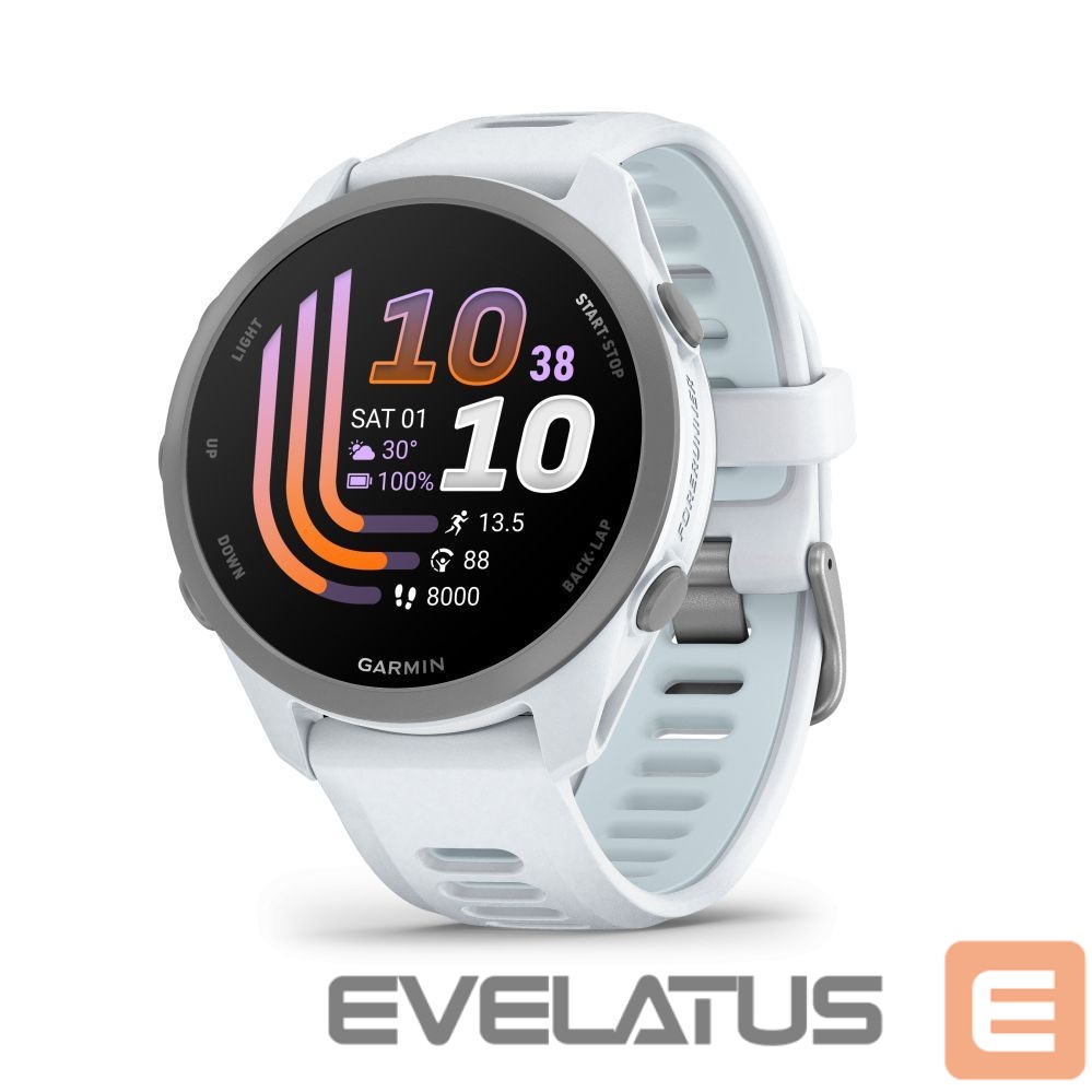 Nutikell Garmin Forerunner 170 Music, Whitestone with Whitestone/Cloud Blue Band