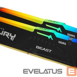 Operatiivmälu DDR4 Kingston  Fury Beast 16GB DDR5, 6000 MHz, CL36, 288-Pin, DIMM Kit (8GB x 2) 