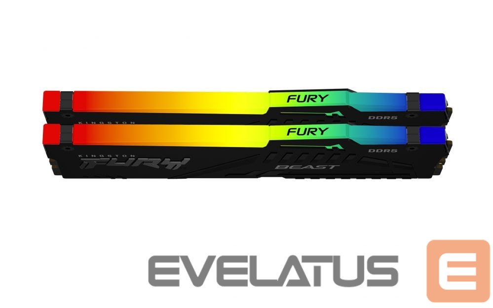 Operatiivmälu DDR4 Kingston Fury Beast 32GB DDR5, 6400 MHz, CL32, 288-Pin, DIMM Kit (16GB x 2)
