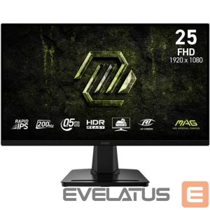 Monitorid MSI  LCD Monitor||24.5 "|1920 x 1080 pixels|Full HD|Native aspect ratio 16:9|LCD|Flat|MAG256FE20 