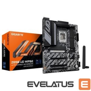 Intel protsessori emaplaat Gigabyte  Mainboard||Intel Z890|LGA 1851 (Socket V1)|ATX|RAM DDR5-SDRAM|4xSlots|Wi-Fi Yes|Bluetooth Yes|3xNumber of M.2 (M) slots|Z890UDWIFI6E1.2 