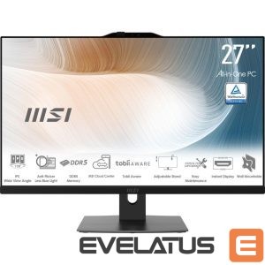 Muu arvutitarvik MSI  Monoblock PC||AM272P 1M|Modern|CPU Intel|Intel Core 7|150U|RAM 16 GB|DDR5-SDRAM|Screen 27 "|1920 x 1080 pixels|Storage 1000 GB|SSDs 1000 GB|Not available|On-board graphics Yes|Intel Graphics|Black|OS Windows 11 Pro|MODERNAM272P1M-845EU 