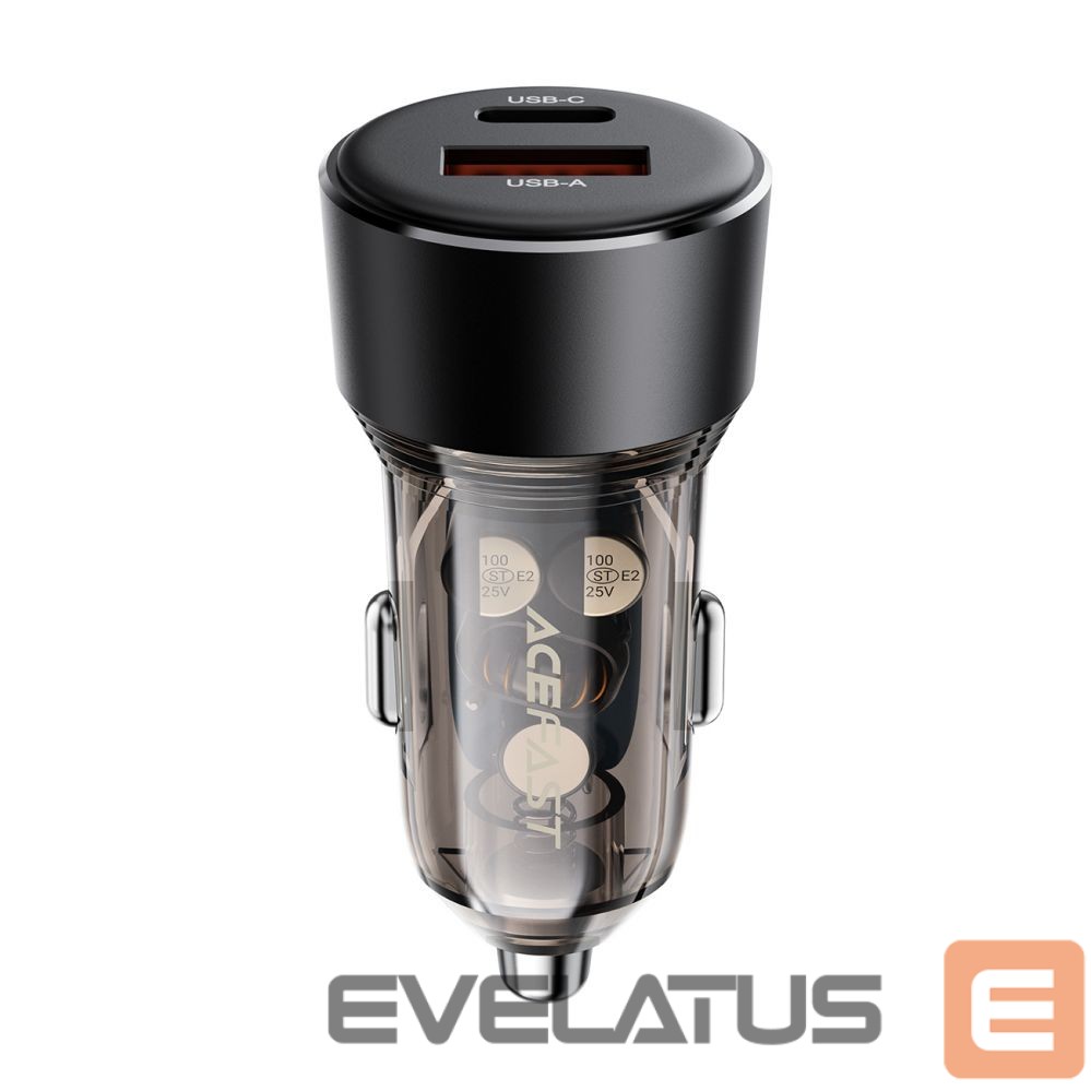 Adaptrid Acefast Acefast B12 car charger 60W USB-A / USB-C - black