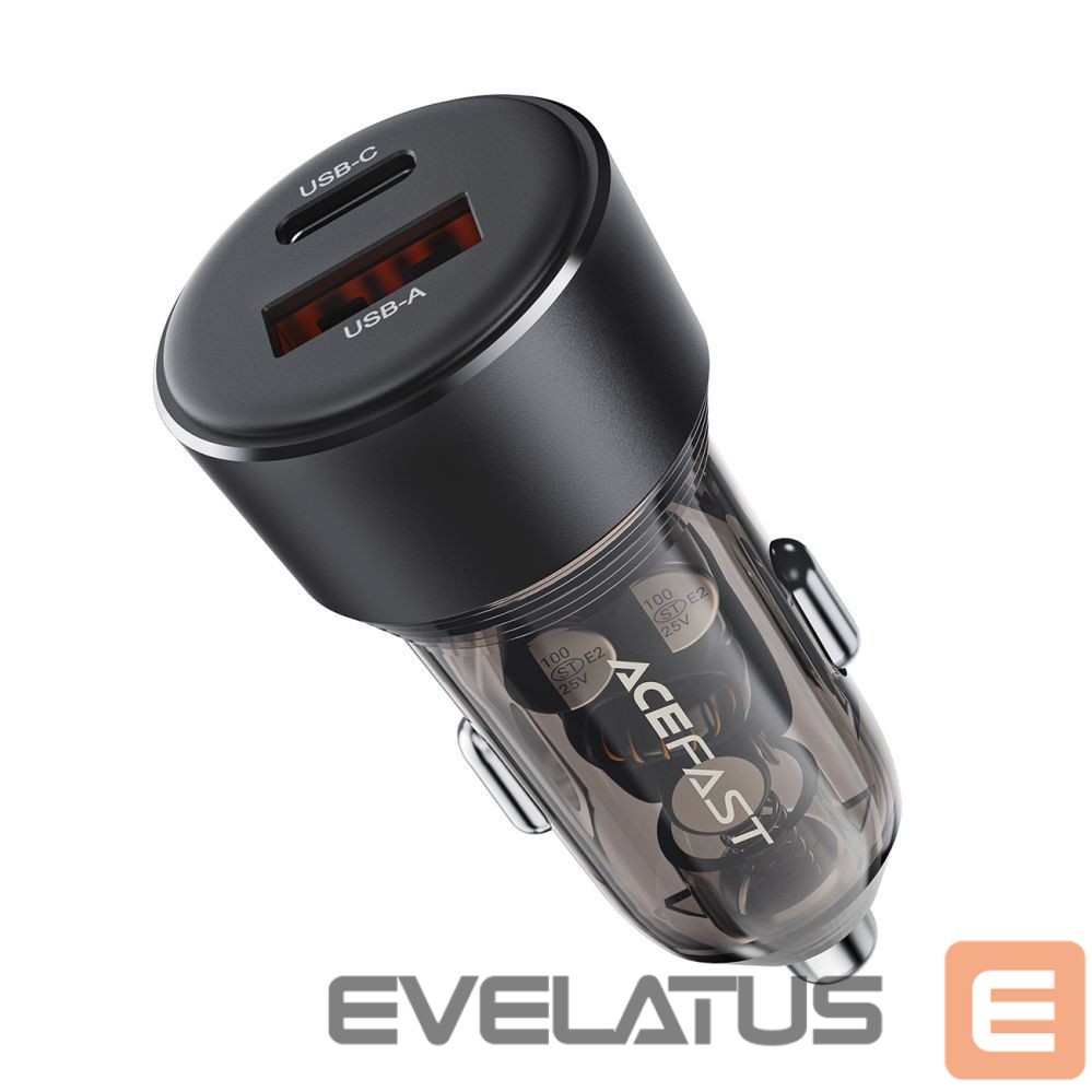Adaptrid Acefast Acefast B12 car charger 60W USB-A / USB-C - black