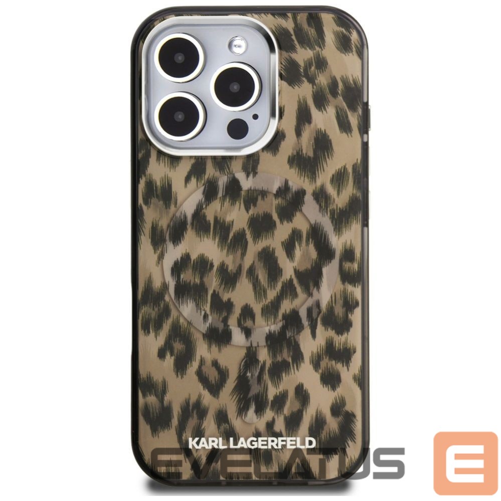 Muud kaubad Karl Lagerfeld Karl Lagerfeld IML Leopard Pattern MagSafe Case for iPhone 16 Pro Max - Brown