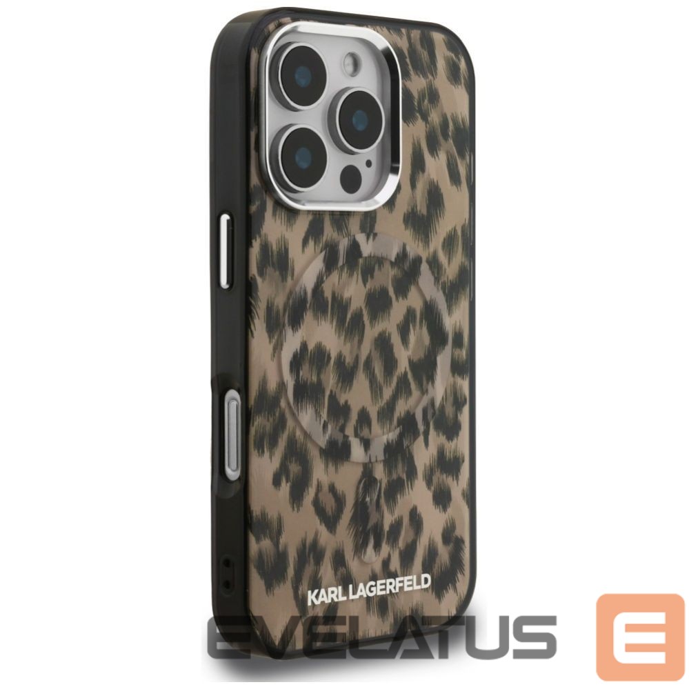 Muud kaubad Karl Lagerfeld Karl Lagerfeld IML Leopard Pattern MagSafe Case for iPhone 16 Pro Max - Brown