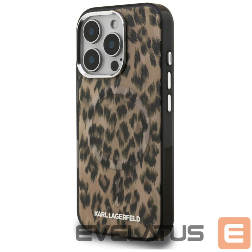 Muud kaubad Karl Lagerfeld Karl Lagerfeld IML Leopard Pattern MagSafe Case for iPhone 16 Pro Max - Brown