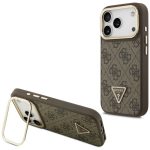 Muud kaubad Guess  Guess 4G PU Triangle Logo & Stand Camera Magsafe Case for iPhone 17 Pro - Brown 