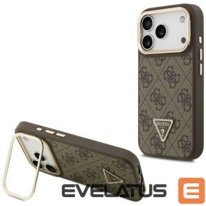 Muud kaubad Guess  Guess 4G PU Triangle Logo & Stand Camera Magsafe Case for iPhone 17 Pro - Brown 
