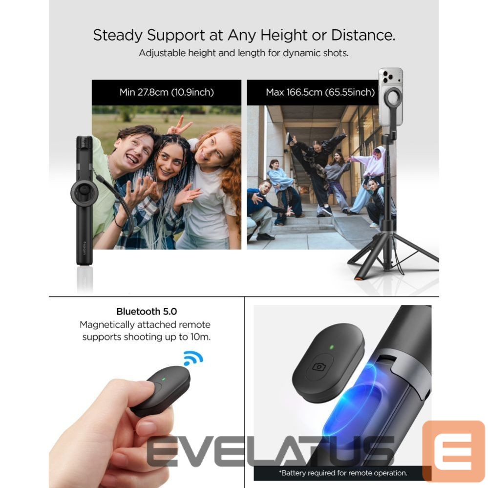 Muud kaubad Spigen Spigen S582W Bluetooth Selfie Stick - Black