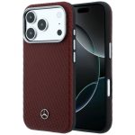 Muud kaubad Mercedes-Benz  Mercedes Leather Semi Wrap Wood Effect MagSafe Case for iPhone 17 Pro - Red 