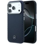 Muud kaubad Mercedes-Benz  Mercedes Leather Semi Wrap Wood Effect MagSafe Case for iPhone 17 Pro - Navy Blue 