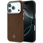 Muud kaubad Mercedes-Benz  Mercedes Leather Semi Wrap Wood Effect MagSafe Case for iPhone 17 Pro Max - Brown 