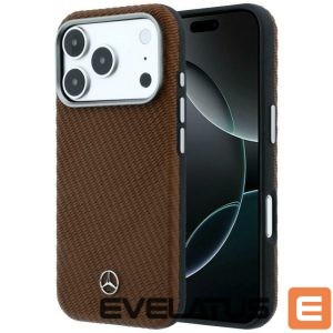 Muud kaubad Mercedes-Benz  Mercedes Leather Semi Wrap Wood Effect MagSafe Case for iPhone 17 Pro Max - Brown 