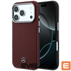 Muud kaubad Mercedes-Benz  Mercedes Leather Semi Wrap Wood Effect MagSafe Case for iPhone 17 Pro Max - Red 