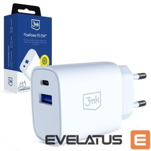 Muud kaubad 3MK  3mk FlowPower 25W 1A1C PD QC4+ Wall Charger - White 