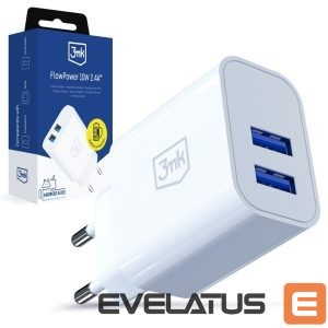 Muud kaubad 3MK  3mk FlowPower 10W 2.4A 2A Wall Charger - White 