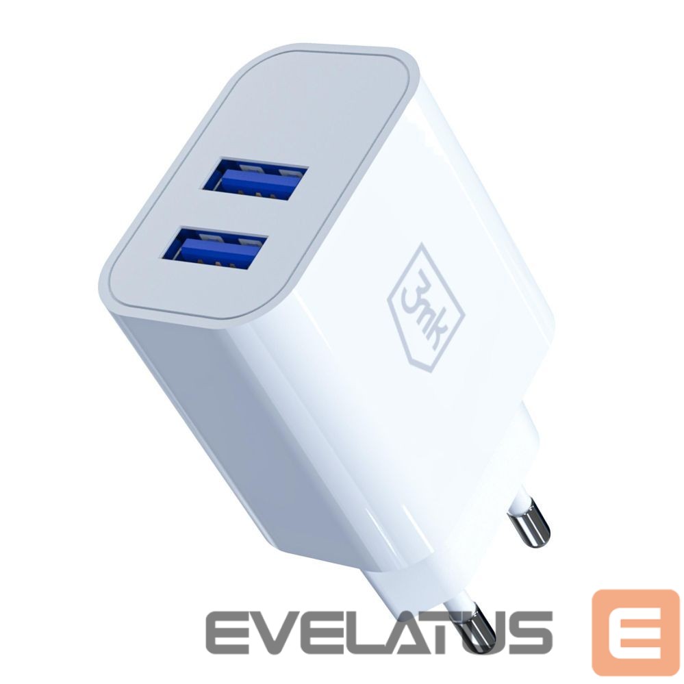 Muud kaubad 3MK 3mk FlowPower 10W 2.4A 2A Wall Charger - White