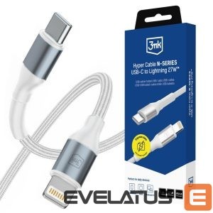 Muud kaubad 3MK  3mk Hyper Cable N-SERIES USB-C / Lightning 1m PD 3.0 9V / 3A 27W - white 