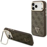 Muud kaubad Guess  Guess 4G PU Triangle Logo & Stand Camera Magsafe Case for iPhone 17 Pro Max - Brown 