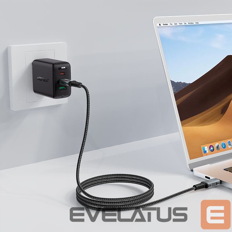 Kaabel Acefast Acefast C4-03 Black USB-C - USB-C PD QC cable 100W 5A 480Mb/s 2m - black