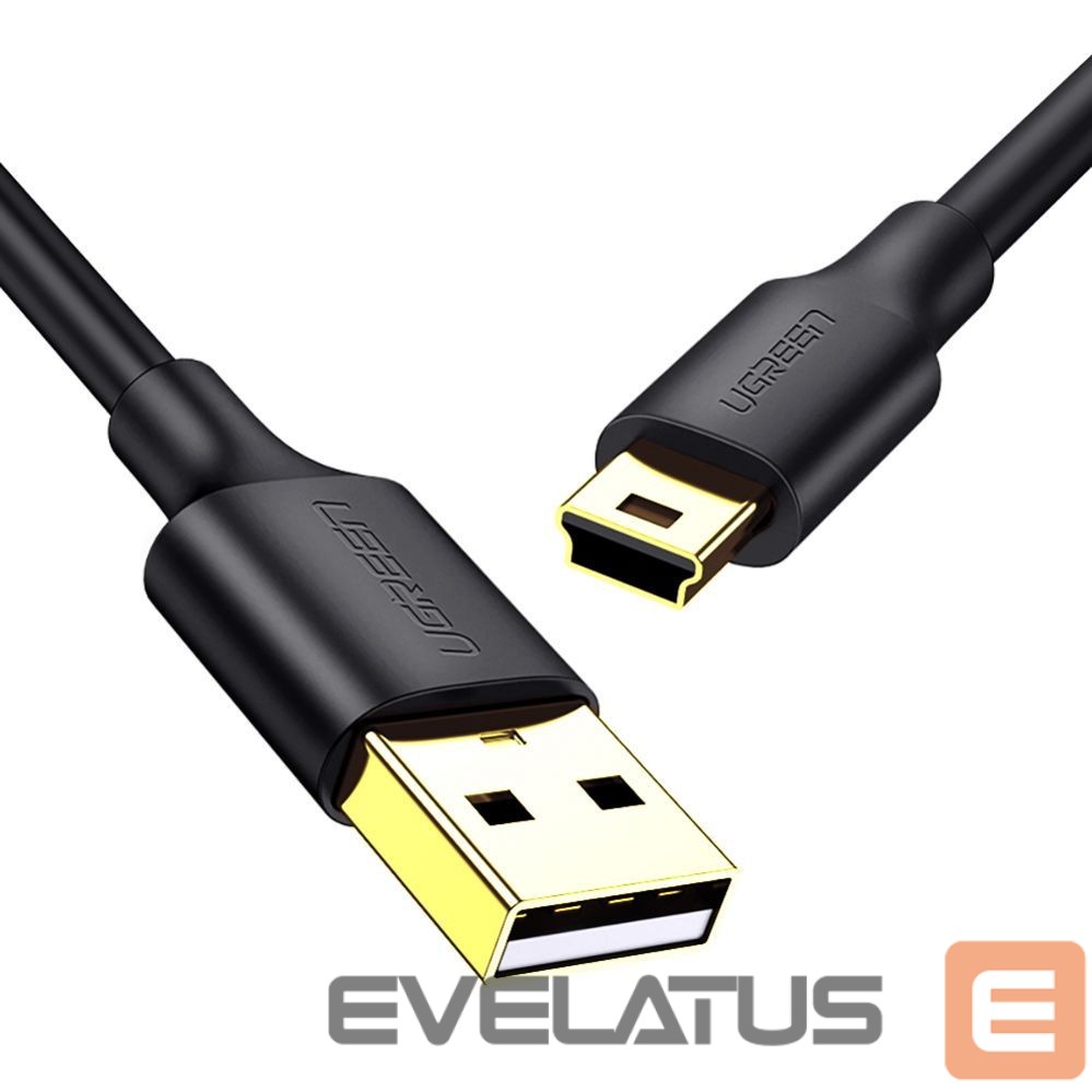 Kaabel Ugreen 5 pin gold-plated USB cable - mini USB 0.5m black (US132)