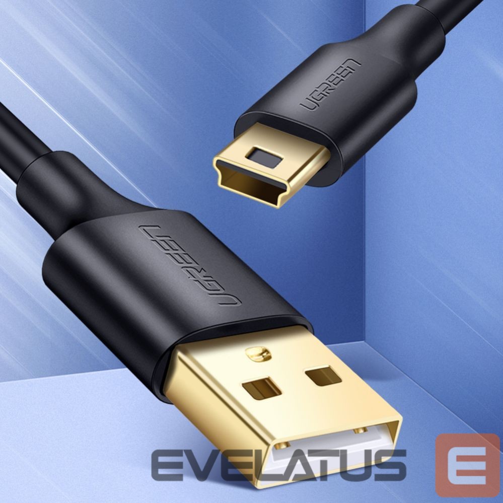 Kaabel Ugreen 5 pin gold-plated USB cable - mini USB 0.5m black (US132)