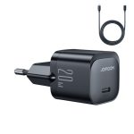 Adaptrid Joyroom  USB C 20W PD mini charger with USB C cable - Lightning Joyroom JR-TCF02 - black 