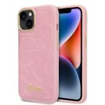 Tagakaaned Guess  Guess Croco Collection case for iPhone 14 - pink 