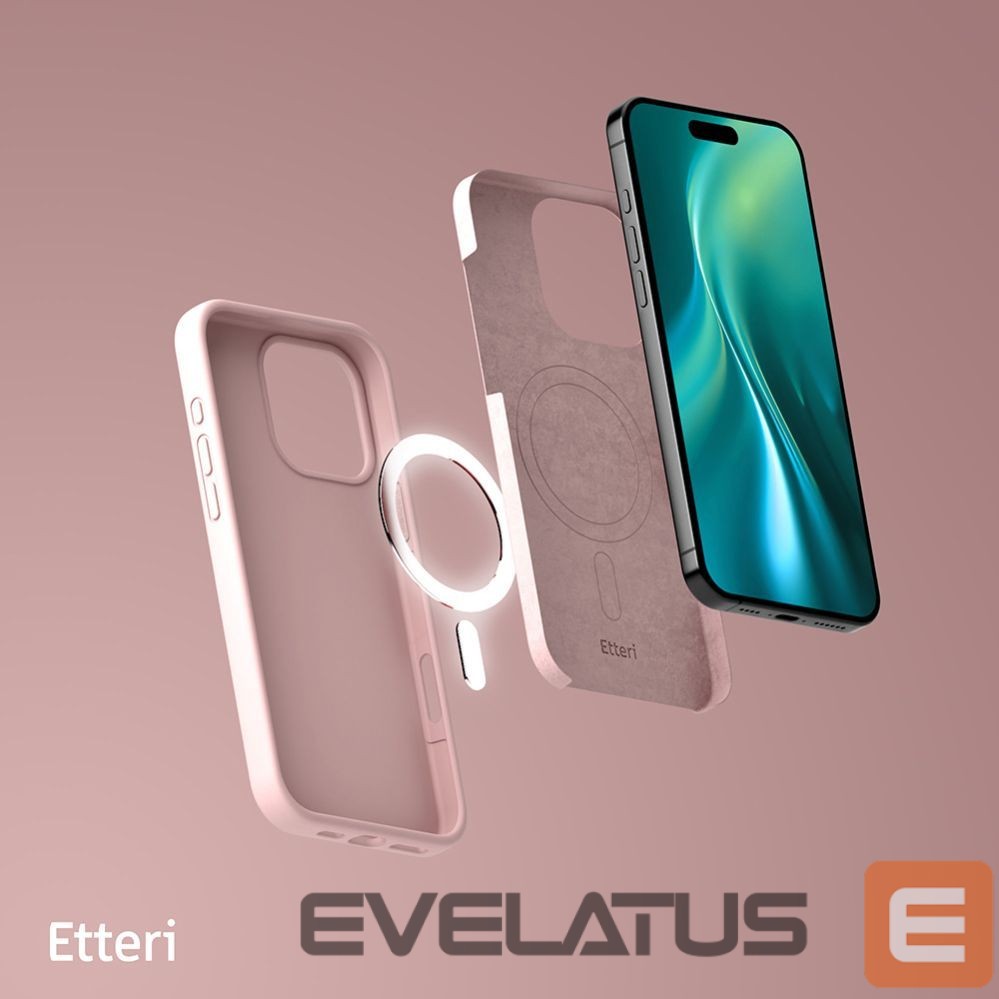 Tagakaaned etteri Etteri Silicone Mag case for iPhone 16 Pro 6,3" light pink