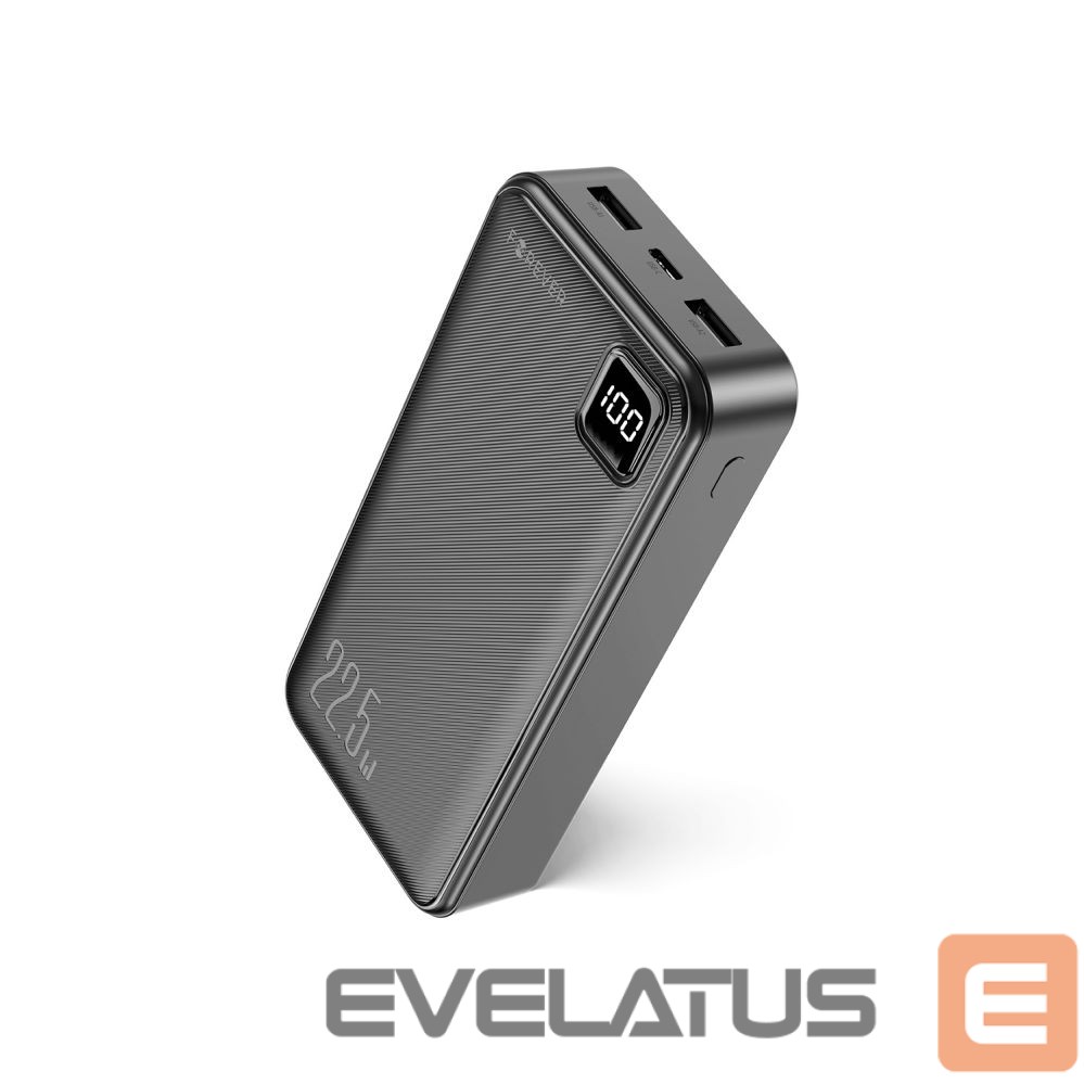Väline aku Forever Forever power bank TB-300L PD QC 22,5W 20000 mAh black