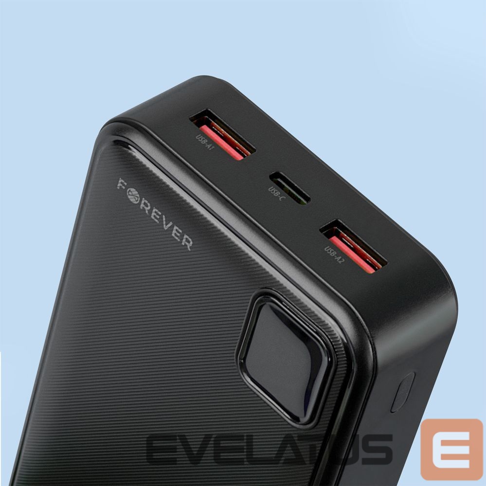 Väline aku Forever Forever power bank TB-300L PD QC 22,5W 20000 mAh black