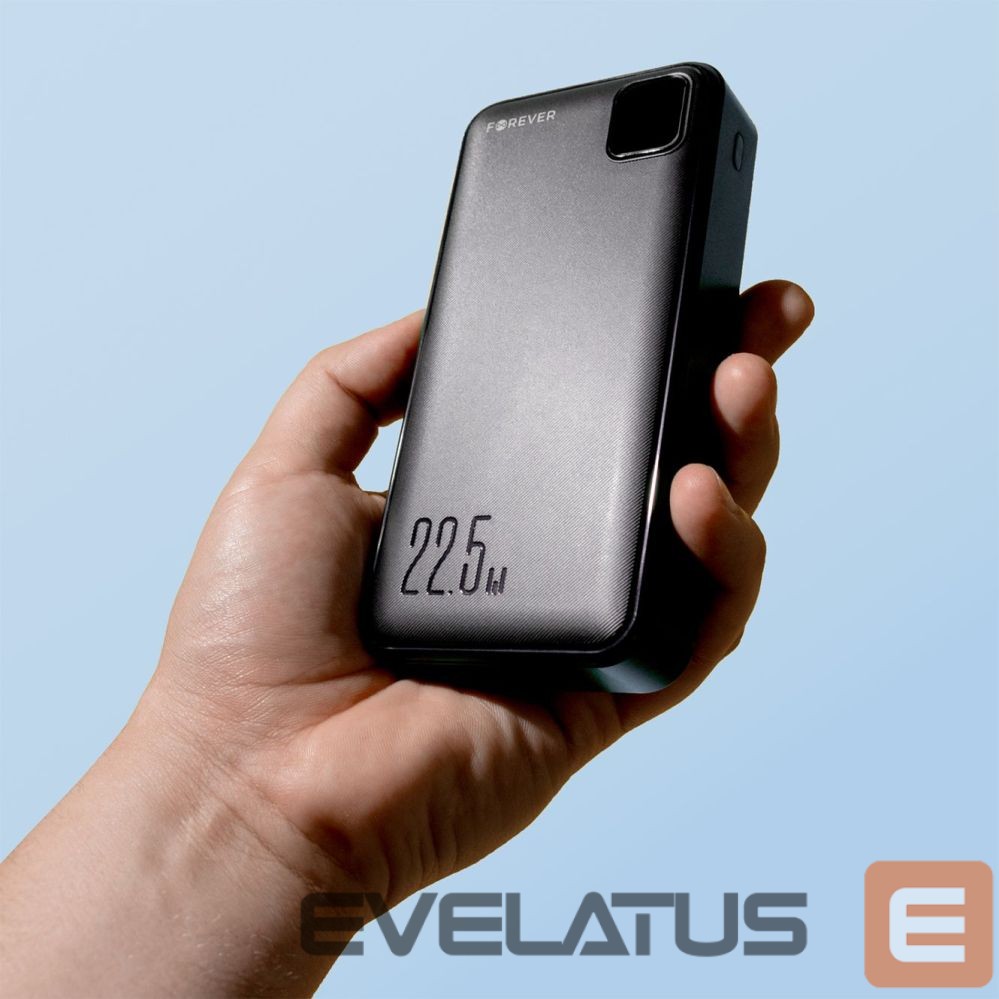 Väline aku Forever Forever power bank TB-300L PD QC 22,5W 20000 mAh black